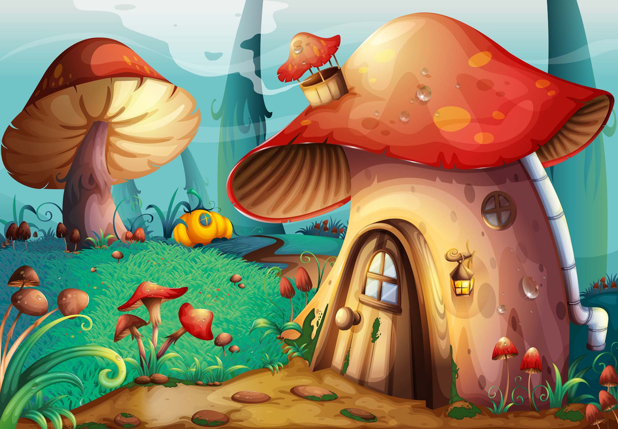 Комната с грибами